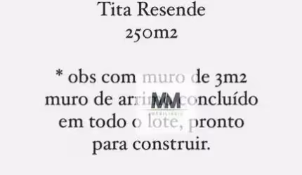 Terreno à venda, 250 m² por R$ 120.000,00 - Tita Rezende - Uberaba/MG