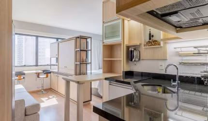 Flat para venda com 1 quarto, 27m²