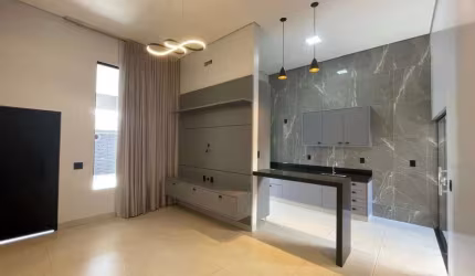 Casa á venda com ambientes integrados, churrasqueira, armários e 3 quartos em Rio Verde - GO