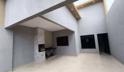 Casa à venda com churrasqueira, espaço amplo, 3 quartos e estética moderna em Rio Verde - GO