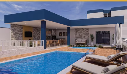 Apartamento de 2 quartos, em Aguas lindas, com piscina, financiamento mesmo com renda baixa
