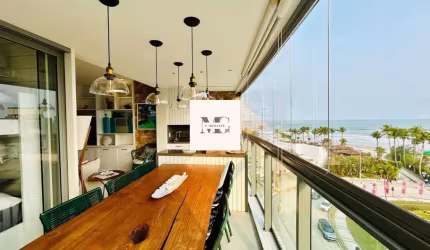 Apartamento à venda na Riviera modulo5, Bertioga-SP: 2 quartos, 1 suíte, 2 salas, 2 banheiros, 1 vaga e 85m²! pé na areia, porteira fechada