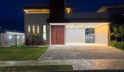 Casa térrea com 3 suítes, escritório, gourmet e piscina no Jardins Amsterdã – Parnamirim/RN