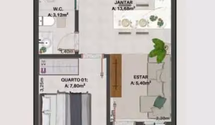 Casa para Venda em Foz do Iguaçu, Bairro Vila C, 2 dormitórios, 1 banheiro, 1 vaga