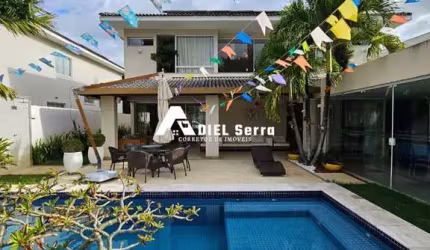 Alphaville Litoral Norte 1 - 4 suítes - PORTEIRA FECHADA - Piscina privativa e Churrasqueira - 514,57m² de terreno - Fino acabamento
