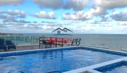 Apartamento com vista mar permanente, 3 quarto e varanda gourmet
