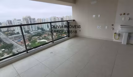 Apartamento a venda com 77mts, 2 suítes, lavabo, sala ampla integrada ao terraço, 1 vaga demarcada no Brooklin