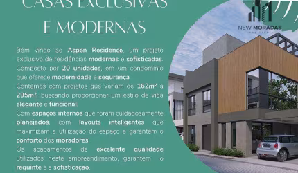 ASPEN RESIDENCE, Sobrado 3 dormitórios- Santa Felicidade