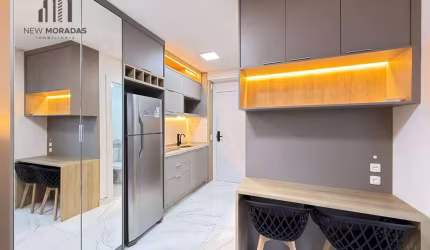 Studio mobiliado, para alugar, 20 m² - Novo Mundo - Curitiba/PR