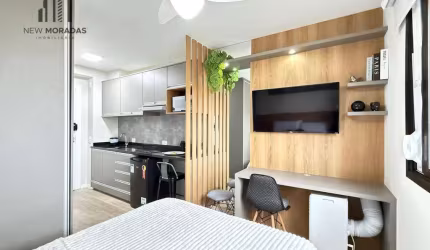 Studio mobiliado para locação, 20 m² - Novo Mundo