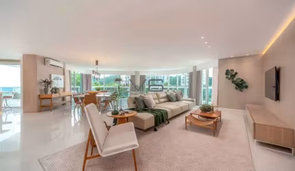 Apartamento alto padrão com 350m² privativos, 5 suítes, decorado, 5 vagas de garagem, na Praia Brava, ItajaÍ - SC.