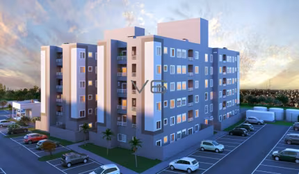 Apartamento padrão com 2 quartos, 42,39 m² privativos, 1 vaga de garagem, no Novo Mundo, Curitiba - PR.