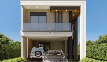 Casa em Condomínio, com 3 quartos, 145 m² privativos, 2 vagas de garagem, no Costeira, São José dos Pinhais - PR.