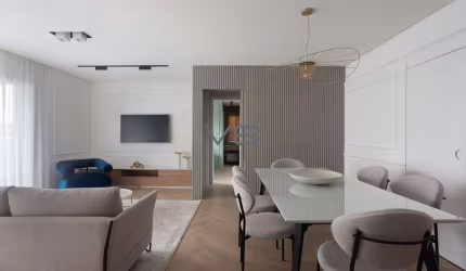 Apartamento Alto Padrão, com 2 quartos, 107 m² privativos, 2 vagas de garagem, no Cabral, Curitiba - PR.