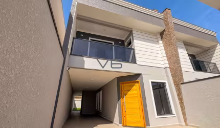 Casa Sobrado com 3 quartos, 153 m² privativos, 2 vagas de garagem, no Costeira, Araucária - PR.