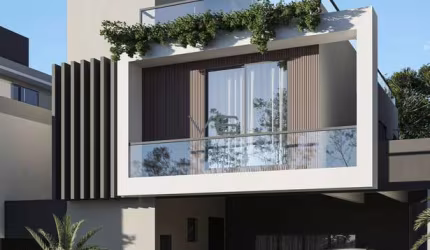 Casa em Condomínio com 250 m² privativos, 3 suítes, 2 vagas de garagem, no Cascatinha, Curitiba - PR.