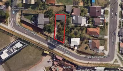Terreno à venda na Rua Oscar Ferreira dos Santos, 269, Santo Inácio, Curitiba por R$ 1.000.000