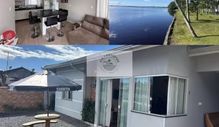 Residência averbada, 3 dormitórios, mobiliada, 400 metros da lagoa, ótimo acabamento, aceita financiamento