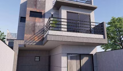 Sobrado com 3 dormitórios à venda, 102 m² por R$ 699.000,00 - Xaxim - Curitiba/PR