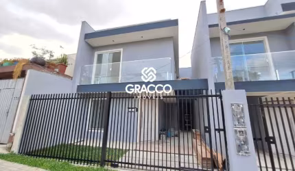 Sobrado Novo Duplex com 2 Quartos, 2 Vagas - Churrasqueira - Campo Comprido