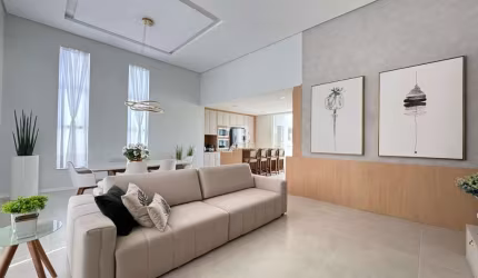 Casa moderna em construção com 3 quartos e área de lazer - Walville