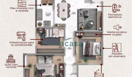 Apartamento no Ed. Paris Palace à venda, 72 m² por R$ 622.047 - Neva - Cascavel/PR