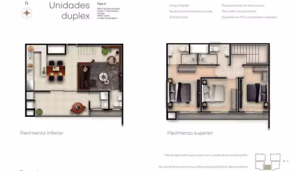 Apartamento Duplex com 3 dormitórios à venda, 123 m² por R$ 1.293.010,08 - Gravatá - Navegantes/SC