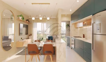 Apartamento com 2 dormitórios à venda, 49 m² por R$ 225.000,00 - Jardim Abaeté - Piracicaba/SP