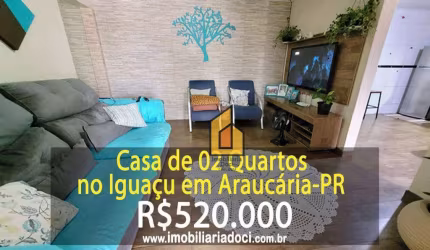 Casa de 02 Quartos no Iguaçu em Araucária-PR