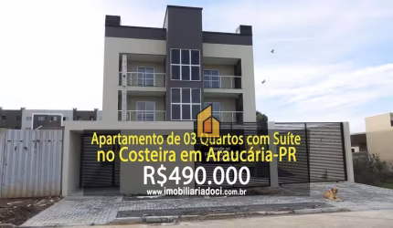 Apartamento de 03 Quartos no Costeira em Araucária-PR - A Venda por R$ 490.000,00