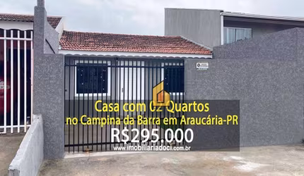 Casa com 2 dormitórios à venda, 58 m² por R$ 295.000,00 - Campina da Barra - Araucária/PR