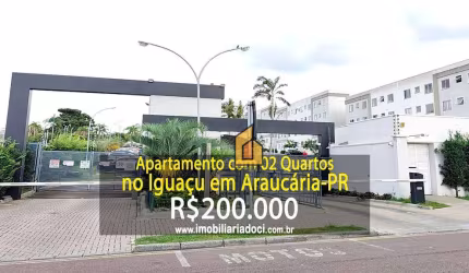 Apartamento com 02 Quartos no Iguaçu em Araucária-PR  - A venda por R$200.000,00