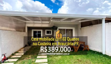 Casa mobiliada com 02 Quartos no Costeira em Araucária-PR  - A venda por R$389.000,00