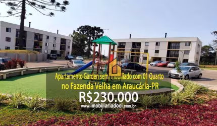 Apartamento Garden mobiliado com 01 Quarto no Fazenda Velha em Araucária-PR  - A venda por R$230.000,00