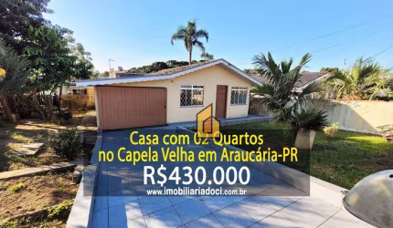 Casa de 02 Quartos no Capela Velha em Araucária-PR  - A venda por R$430.000,00