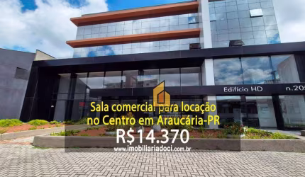 Sala comercial no Centro em Araucária-PR  - Locação por R$14.370,00