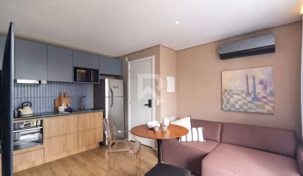 Studio mobiliado de 37m² completo para locação no All Batel - Batel - Curitiba/PR -