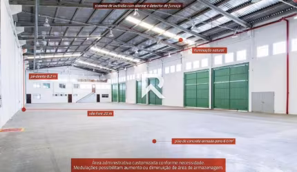 Galpão Logístico c/ 3.344,19m2 com 6 Docas para Locação