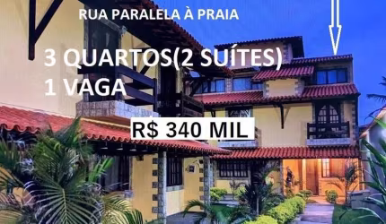 Casa em Condomínio para Venda em Cabo Frio, Peró, 3 dormitórios, 2 suítes, 3 banheiros, 1 vaga