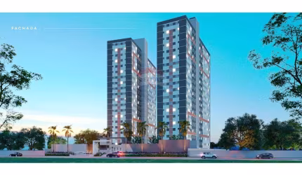Apartamento,com 2 quartos,sala em 2 ambientes, banho social, cozinha conjugada com área de serviço.