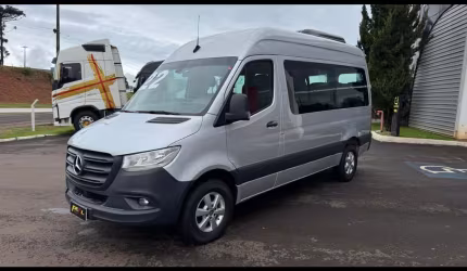 Mercedes-benz sprinter cdi 416 teto alto luxo 16 lugares - prata - 2021/2022