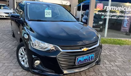 Chevrolet onix sedan plus lt 1.0 12v tb flex mec.  - preta - 2020/2020