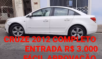 Cruze 12 completo entr. r$ 3.000 fácil aprovação / planos para negativado