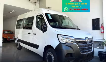Renault master l2h2 media passageiro 16lugares completa!!! zero km pronta entrega!!!
