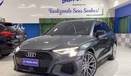Audi a3 sportb. s-line 2.0 tfsi s-tron.(híb.)  - cinza - 2021/2022