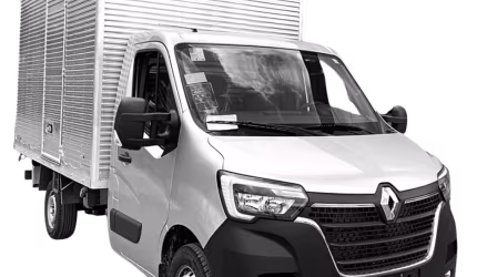 Renault master chassi-cabine 24/25 branco glacier com baú de 3,90m(c) x 2,20m(l) x 2,50m(a)