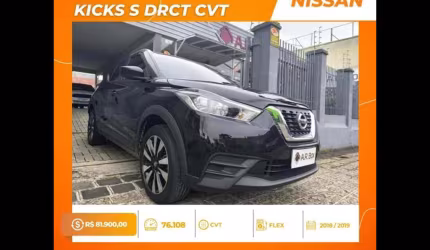 Nissan kicks s drct cvt 2019 preto