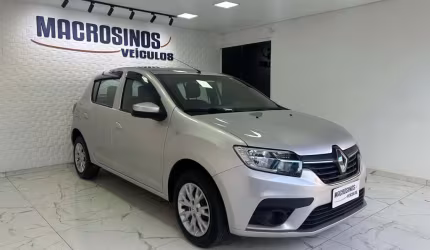 Renault sandero zen flex 1.0 5p mec.  - prata - 2020/2021
