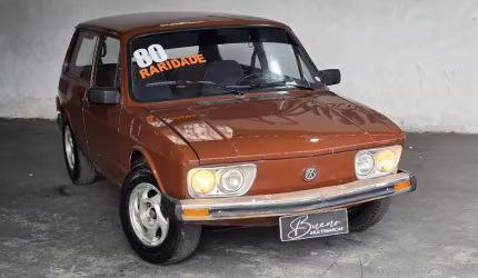 Vw brasilia ls 1980 marrom café documento tudo ok parcelo no cartão de credito