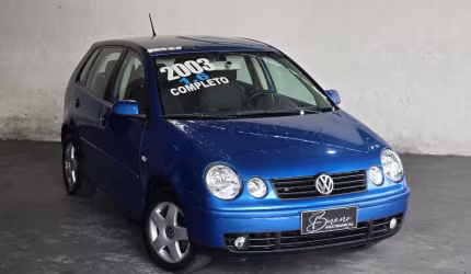 Vw/ polo 1.6 mi completo azul mercato aceito trocas e financio - 2003
